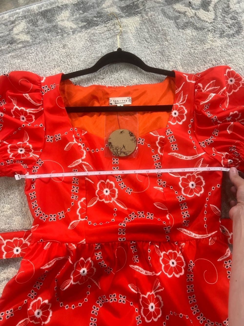 These Three Boutique Floral Puff Sleeve Maxi Dress - Picture 3 of 4